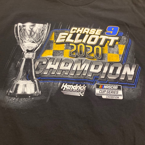 Chase Elliott 2020 Champion SS Tee Shirt Men’s Large Hedrick MotorSports - Picture 3 of 11